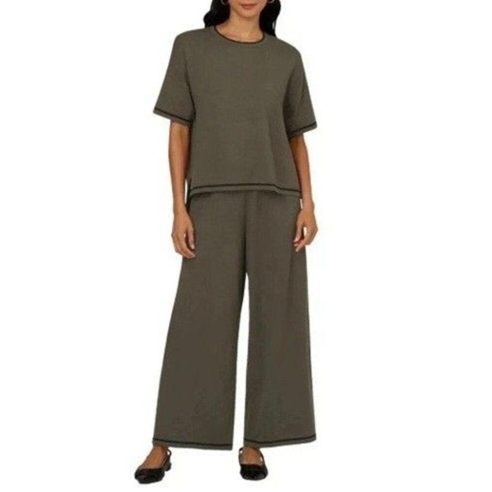Adrianna Papell Loungewear 2-Piece Set Dark Green XL NWT